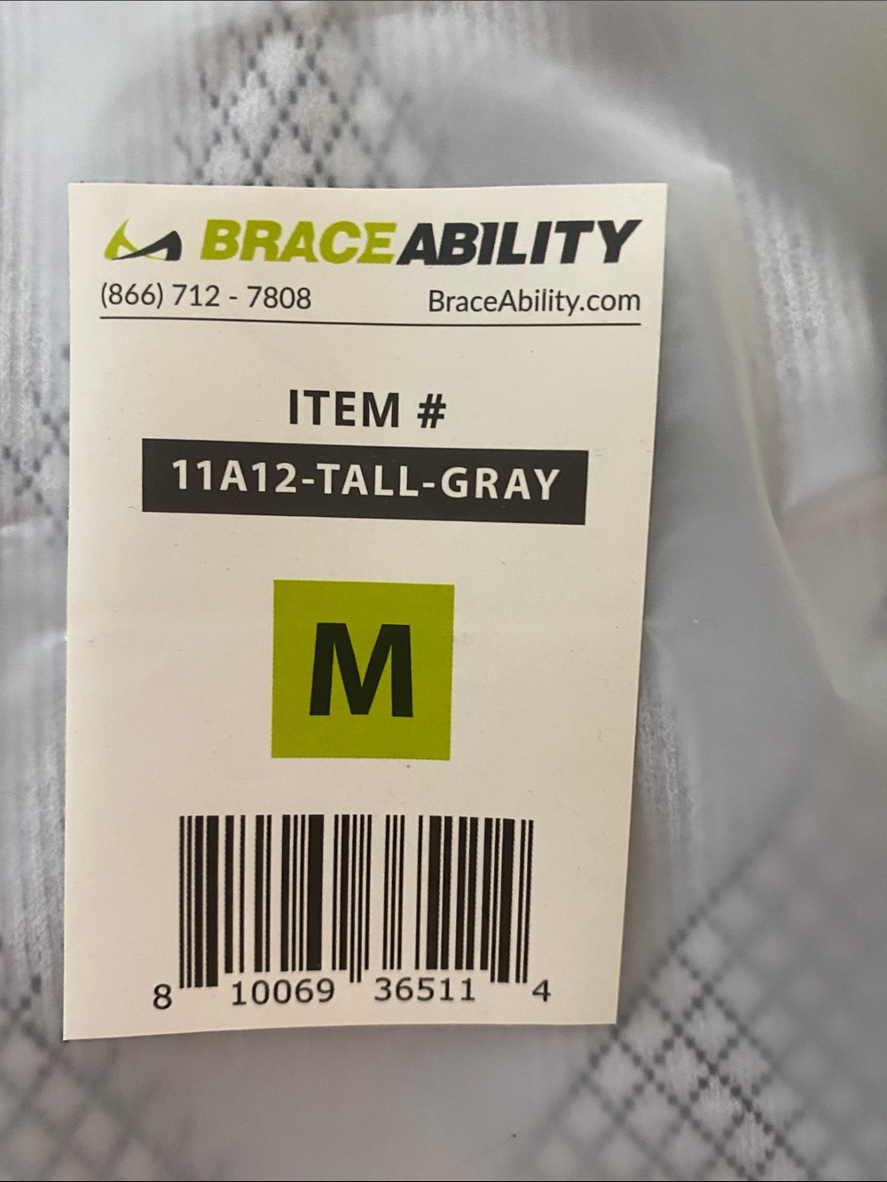 BraceAbility Compression Tall Gray Socks Size M 6 pairs - Picture 5 of 5